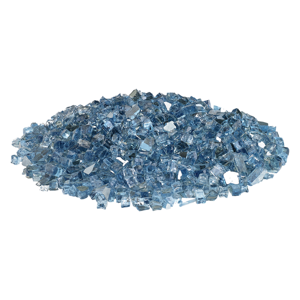 American Fire Glass 1/4" Pacific Blue Reflective  - AFF-PABLRF-10