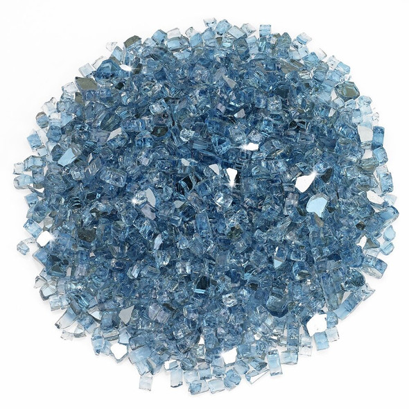 American Fire Glass 1/4" Pacific Blue Reflective  - AFF-PABLRF-10
