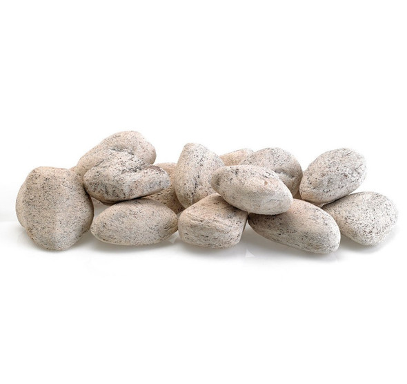 American Fire Products Cottage White Lite Stones Set - 15 Stone Set - AFG-LSTONE-CW-15