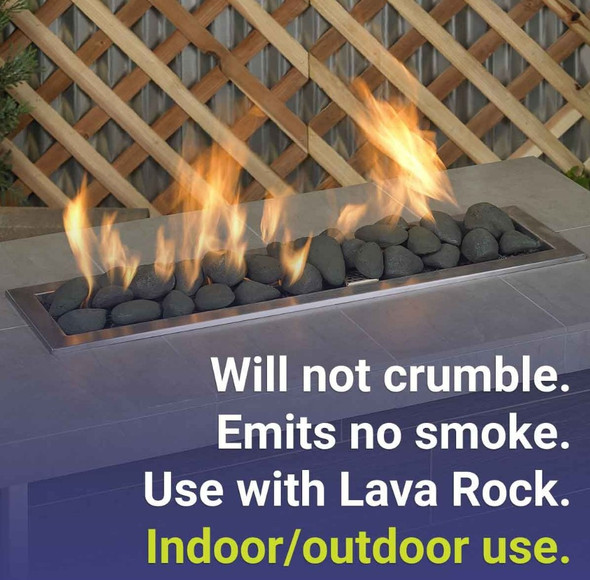 American Fire Products Cottage White Lite Stones Set - 15 Stone Set - AFG-LSTONE-CW-15