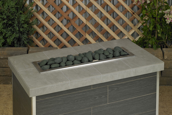 American Fire Products Matte Black Lite Stones Set - 15 Stone Set - AFG-LSTONE-MB-15