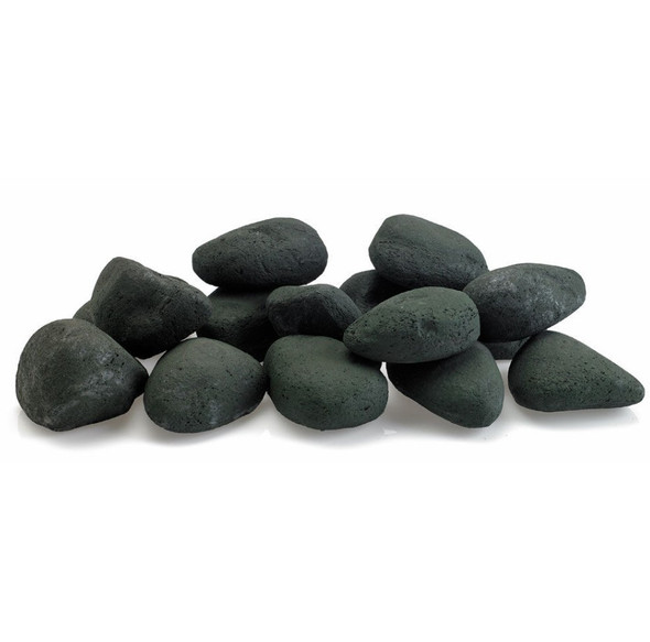 American Fire Products Matte Black Lite Stones Set - 15 Stone Set - AFG-LSTONE-MB-15