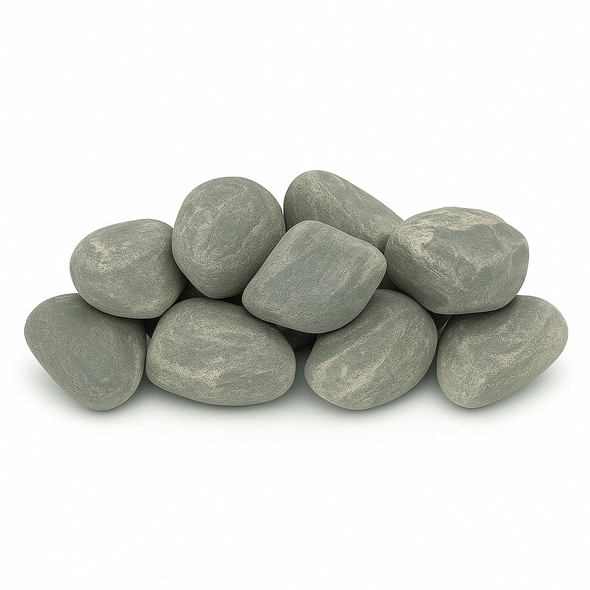 American Fire Products Cape Gray Lite Stone Cobble - 12 Stone Set - AFG-CS-CG-12