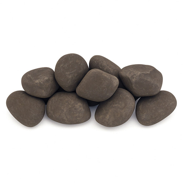 American Fire Products Thunder Gray Lite Stone Cobble - 12 Stone Set - AFG-CS-TG-12