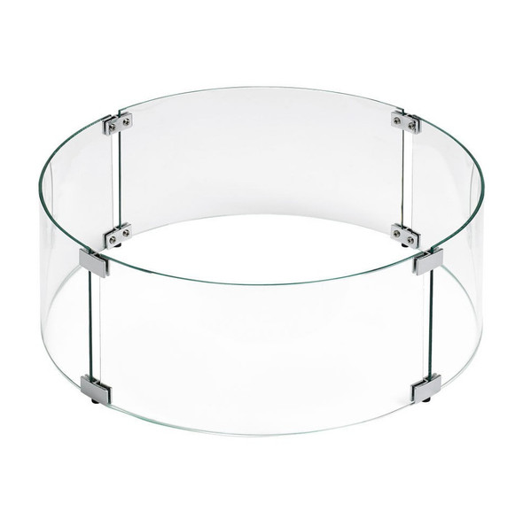 American Fire Products Round Glass Flame Guard for 19" x 6" Round Drop-In Fire Pit Pan - FG-RSP-19