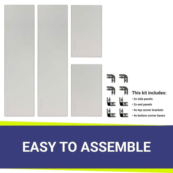 American Fire Products Rectangular Glass Flame Guard for 18" x 6" Drop-In Fire Pit Pan - FG-AFPP-18