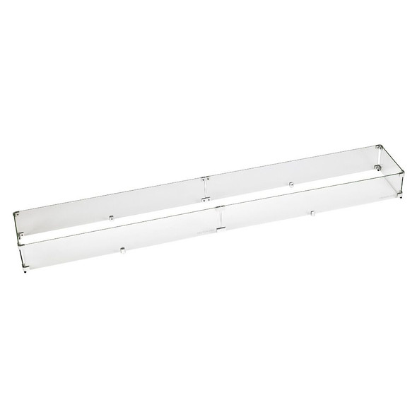 American Fire Products Linear Glass Flame Guard for 72" x 6" Linear Drop-In Fire Pit Pan - FG-LCB-72