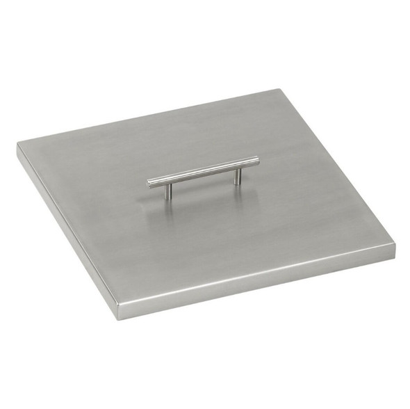 American Fire Products Stainless Steel Cover for Square Drop-In Fire Pit Pan - SS-CV-SQP-24