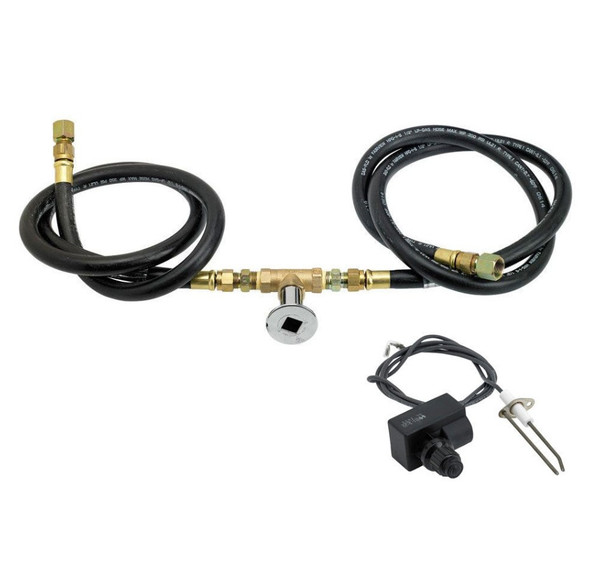 American Fire Products Fire Pit Natural Gas Installation Kit with Chrome Key Valve - AFG-FPIK-N