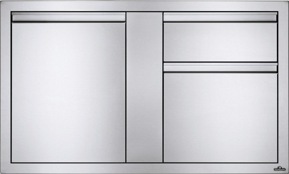 Napoleon 42-Inch Stainless Steel Large Single Door and Double Drawer - BI-4224-1D2DR