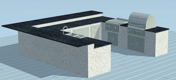 Blaze Outdoor Kitchen Plan B-U-01