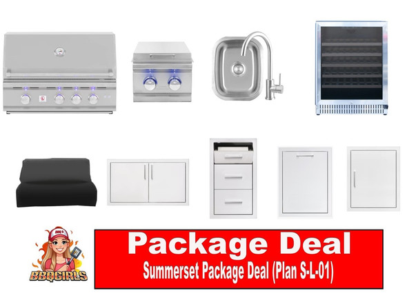 Summerset Outdoor Kitchen Appliance Package Deal (Plan SA-L-01)