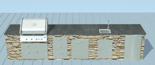 Napolean + BBQ Girls Outdoor Kitchen Plan NB-S-01 (14ft Long)