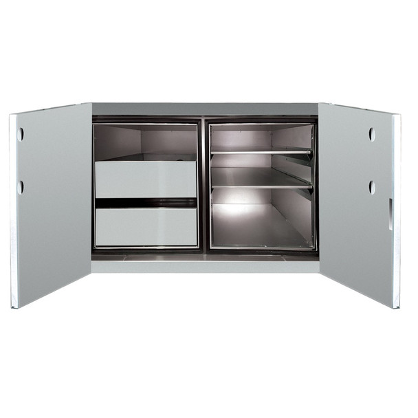 Summerset 36-Inch Stainless Steel 2-Drawer Dry Storage Pantry and Enclosed Combo