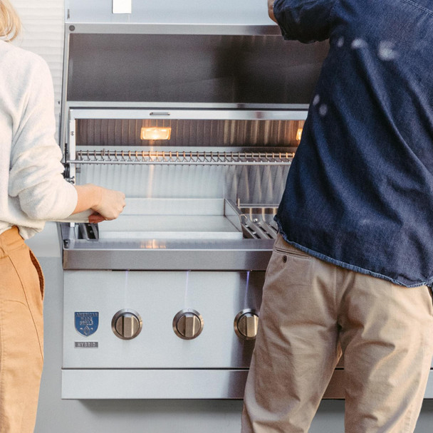 American Made Grills Encore 36-Inch Freestanding Hybrid Grill