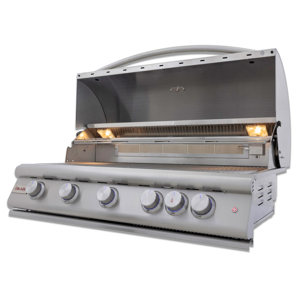 Blaze LTE+ 40-Inch 5-Burner Built-In Grill w/ Lift-Assist Hood & Rear Infrared Burner
