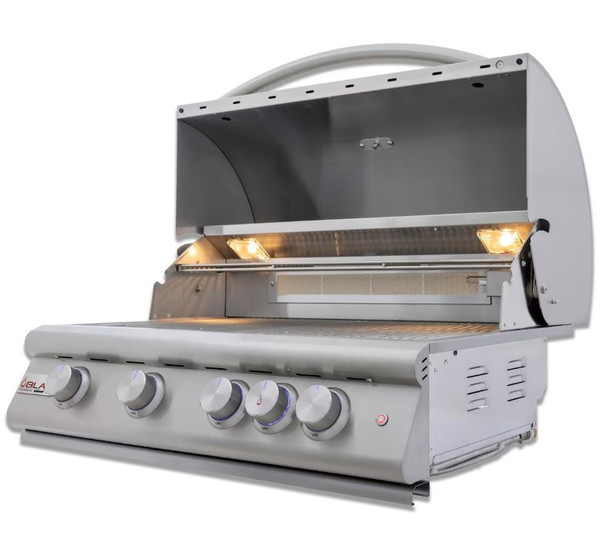 Blaze LTE+ Marine Grade 32-Inch 4-Burner Built-In Natural Gas w/ Lift-Assist Hood & Rear Infrared Burner