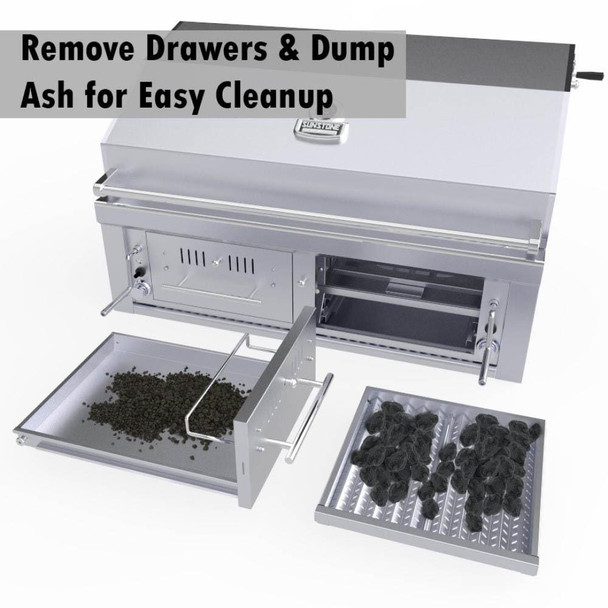 Sunstone Series 42-Inch Hybrid Dual Zone Charcoal/Wood Burning Grill