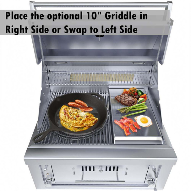 Sunstone Series 30-Inch Hybrid Single Zone Charcoal/Wood Burning W/Infrared Burner Grill