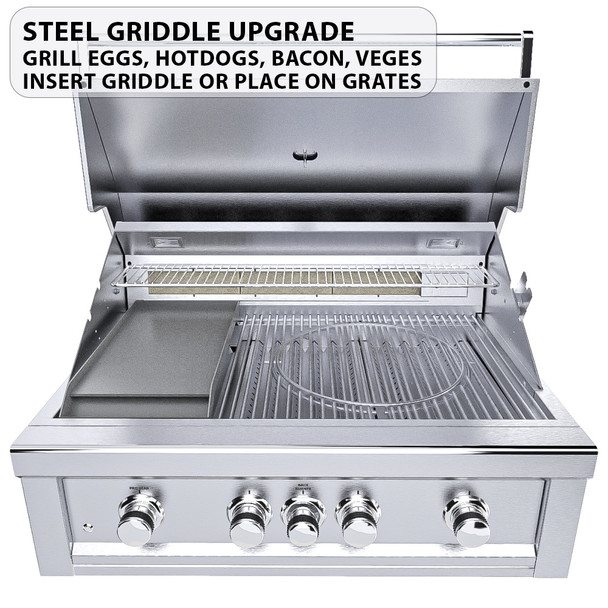 Sunstone Ruby 36-Inch 4-Burner Built-In Grill w/ Rotisserie