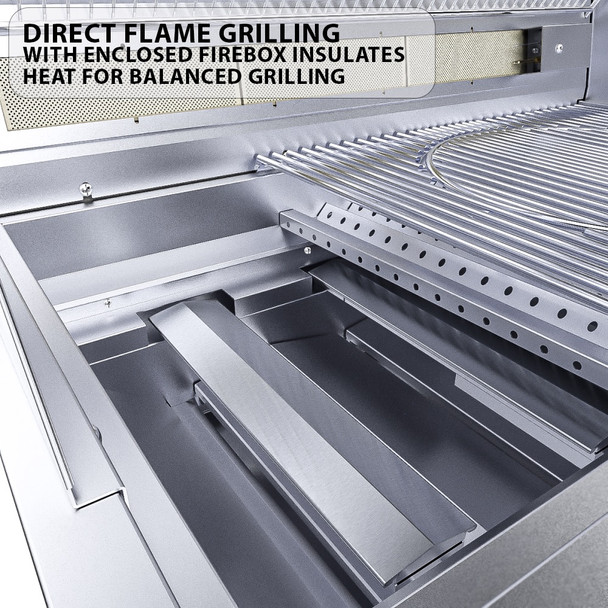 Sunstone Ruby 36-Inch 4-Burner Built-In Grill w/ Rotisserie
