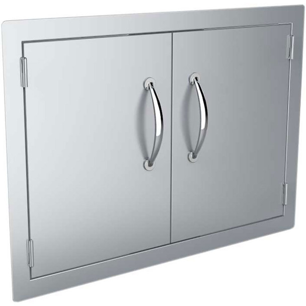 Sunstone-Grill-Classic-Series-30-Inch-Stainless-Steel-Double-Access-Door-A-DD30-Side-View