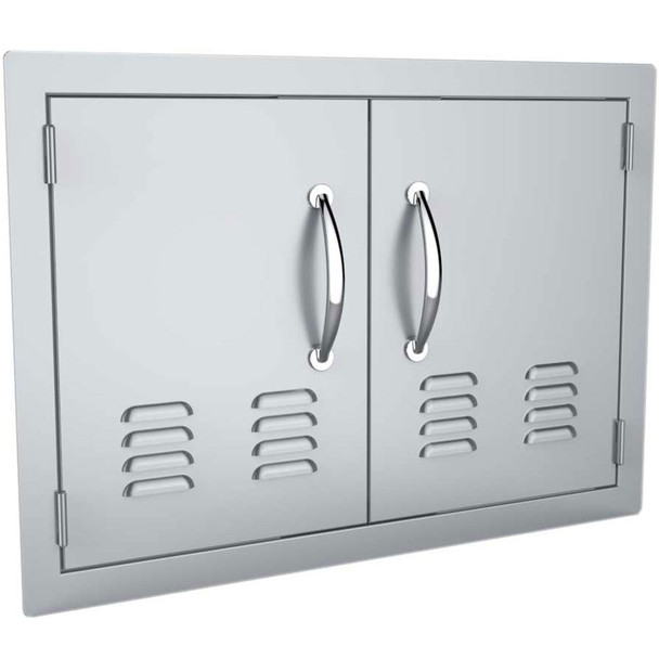 Sunstone-Grill-Classic-Series-30-Inch-Stainless-Steel-Vented-Double-Access-Door-C-DD30-Side-View