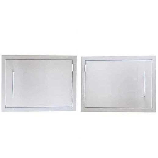 Sunstone Grills Signature Series 20-Inch Stainless Steel Beveled Frame Reversible-Hinged Horizontal Single Access Door-Reversable-View