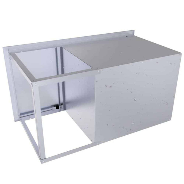 Sunstone Signature Series 36-Inch Stainless Steel Beveled Frame Double Access Drawer and Double Door Combo