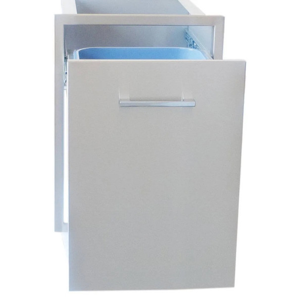 Sunstone Signature Series 20-Inch Stainless Steel Beveled Frame Roll-Out Trash Drawer