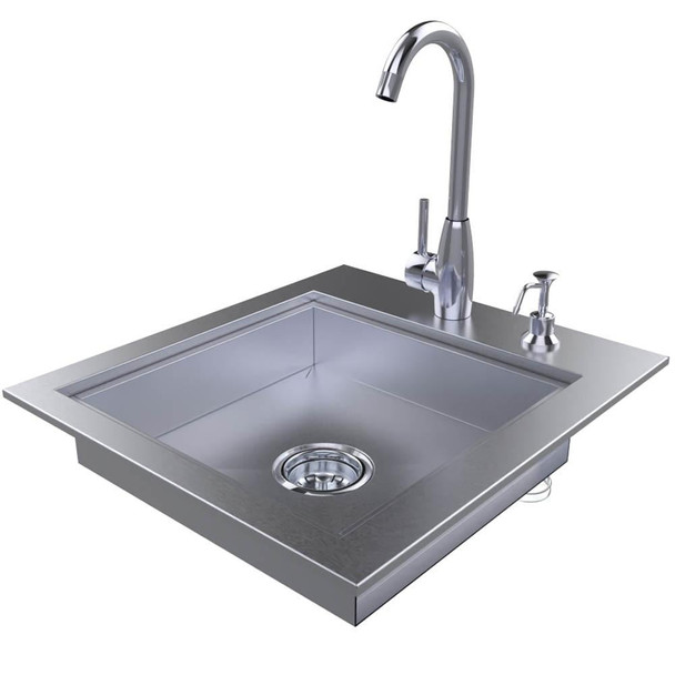 Sunstone-20-Inch-x-22-Inch-Single-Bowl-ADA-Compliant-Outdoor-Rated-Stainless-Steel-Drop-In-Sink-with-Lid-Off
