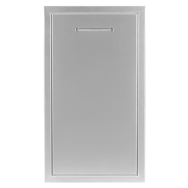 Wildfire-14-Inch-304-Stainless-Steel-Roll-Out-Trash-Bin-Front