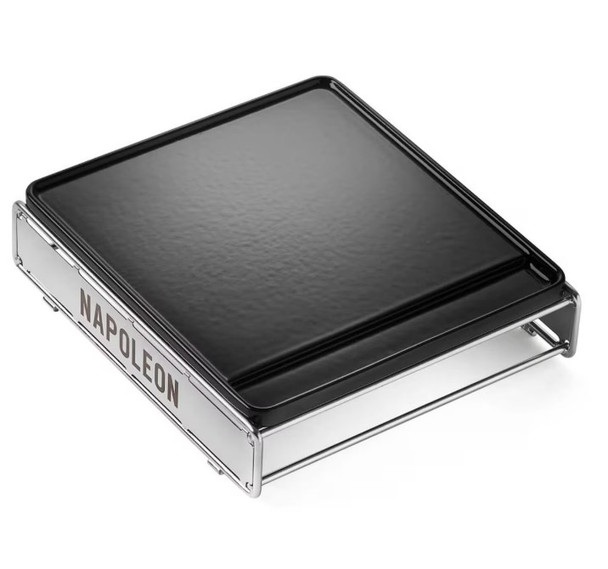 Napoleon Porcelain-enameled Cast Iron Griddle with SS Rack for Small Sizzle Zone - 56081