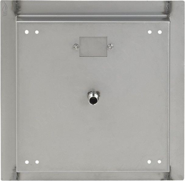 American Fire Products 12" Stainless Steel Square Drop In Pan With 6" Fire Ring -  SS-SQP-12-ASBL