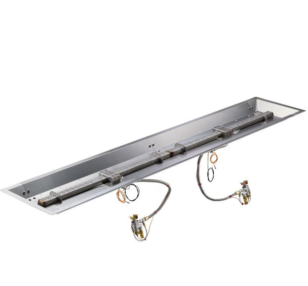 The Outdoor GreatRoom Company Crystal Fire Plus 84 X 12 Linear Natural Gas Fire Pit Burner Kit - CFP1284-B-NG