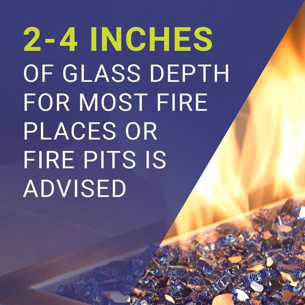 American Fire Glass 1/2" Las Vegas Reflective - AFF-LVRF12-10