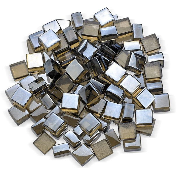 American Fire Glass 1/2" Bronze Luster 2.0 Cubes - AFF-BRZLST12-2-10