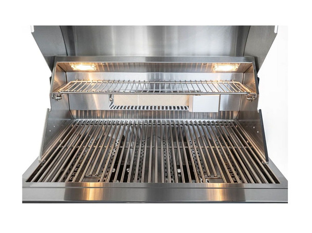 Whistler 4-Burner 102 x 28-Inch Gas Grill Island with Infrared Rear Burner, Refrigerator, Double Side Burner, and Rotisserie Kit - Black Stainless