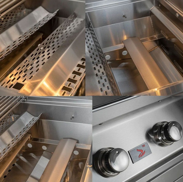 Whistler 5-Burner 104 x 28-Inch Gas Grill Island with Infrared Rear Burner, Double Side Burner, and Rotisserie Kit