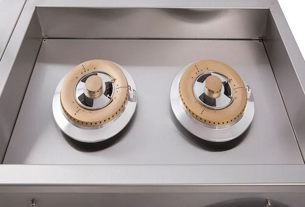 Whistler 5-Burner 135 x 28-Inch Gas Grill Island with Infrared Rear Burner, Sink, Double Side Burner, and Rotisserie Kit - Black Stainless