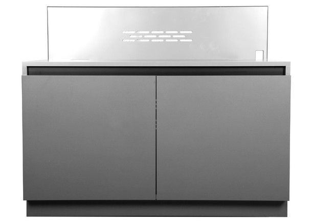 Whistler 5-Burner 140 x 61-Inch Gas Grill Island with 90-Degree Corner, Infrared Rear Burner, Refrigerator, Sink, Double Side Burner, and Rotisserie Kit - Black Stainless