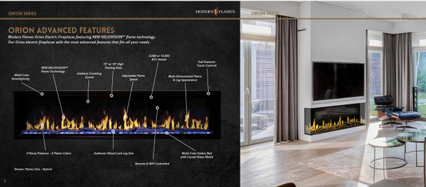 Modern Flames Orion Multi Electric Fireplace - 120"