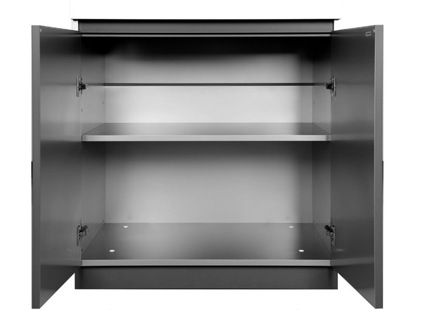 Whistler 5-Burner 140 x 92-Inch Gas Grill Island with 90-Degree Corner, Infrared Rear Burner, Refrigerator, Sink, Double Side Burner, and Rotisserie Kit - Black Stainless