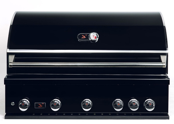 Whistler 5-Burner 140 x 92-Inch Gas Grill Island with 90-Degree Corner, Infrared Rear Burner, Refrigerator, Sink, Double Side Burner, and Rotisserie Kit - Black Stainless
