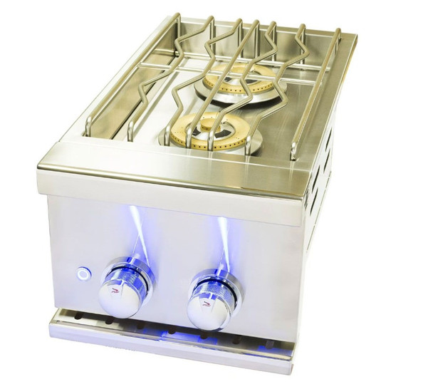 Whistler 5-Burner 140 x 92-Inch Gas Grill Island with 90-Degree Corner, Infrared Rear Burner, Refrigerator, Sink, Double Side Burner, and Rotisserie Kit