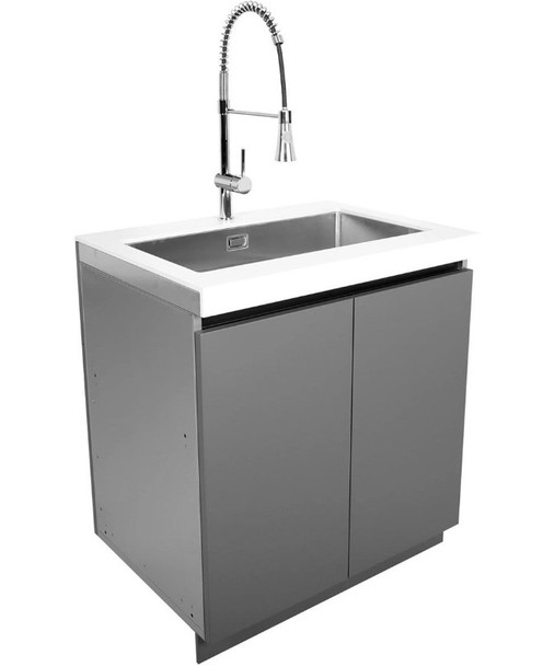 Whistler 5-Burner 163 x 92-Inch Gas Grill Island with Two 90-Degree Corners, Infrared Rear Burner, Refrigerator, Sink, Double Side Burner, and Rotisserie Kit