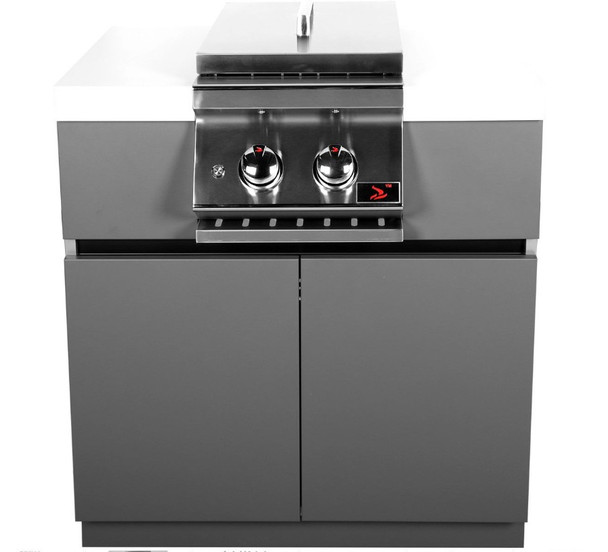 Whistler 31-Inch Stainless Steel Side Burner Cabinet with Gas Double Side Burner