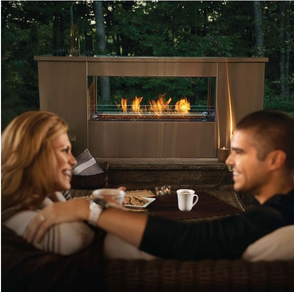 Napoleon Galaxy Outdoor Linear See-Thru Gas Fireplace - 48" (natural gas)