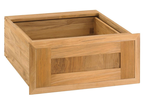 Pacific Teak Millworks 18-Inch Shaker Panel Teak Wood Single Drawer - UD1-18S