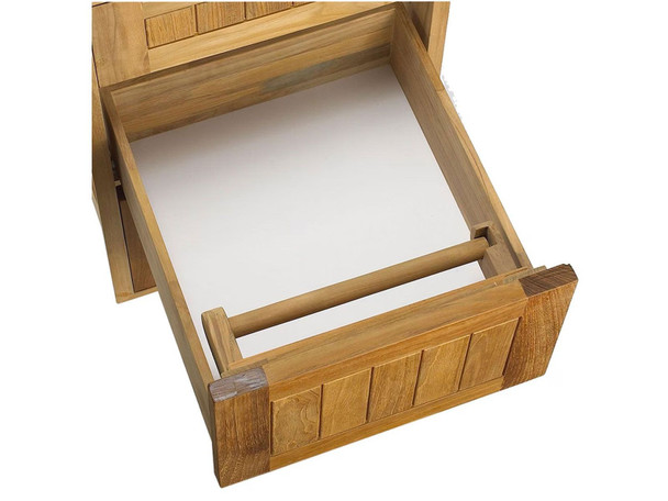 Pacific Teak Millworks Teak Wood Roll Towel Holder - TH-1